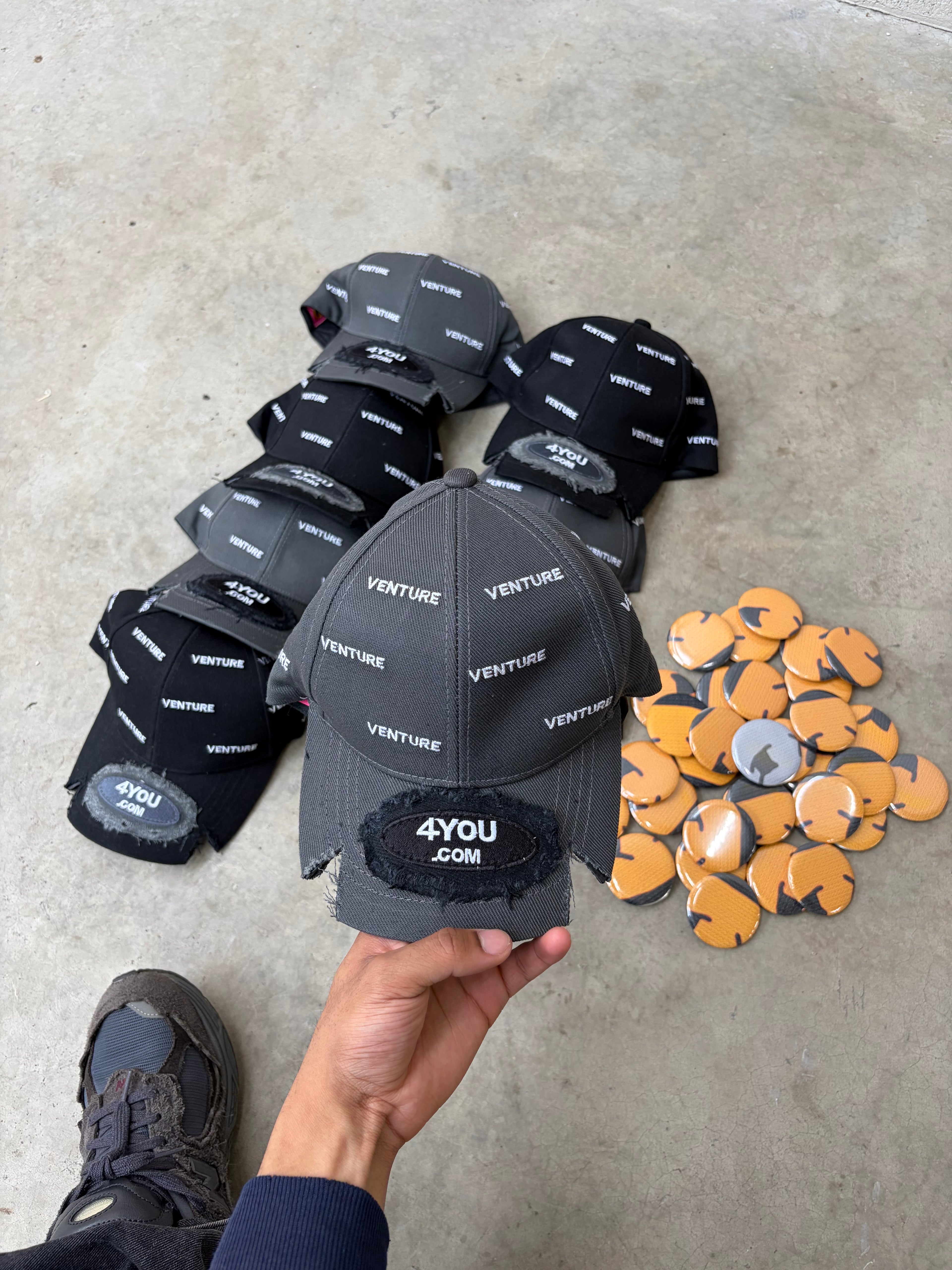 "Out Loud" Grey Cap + Custom Pin Set
