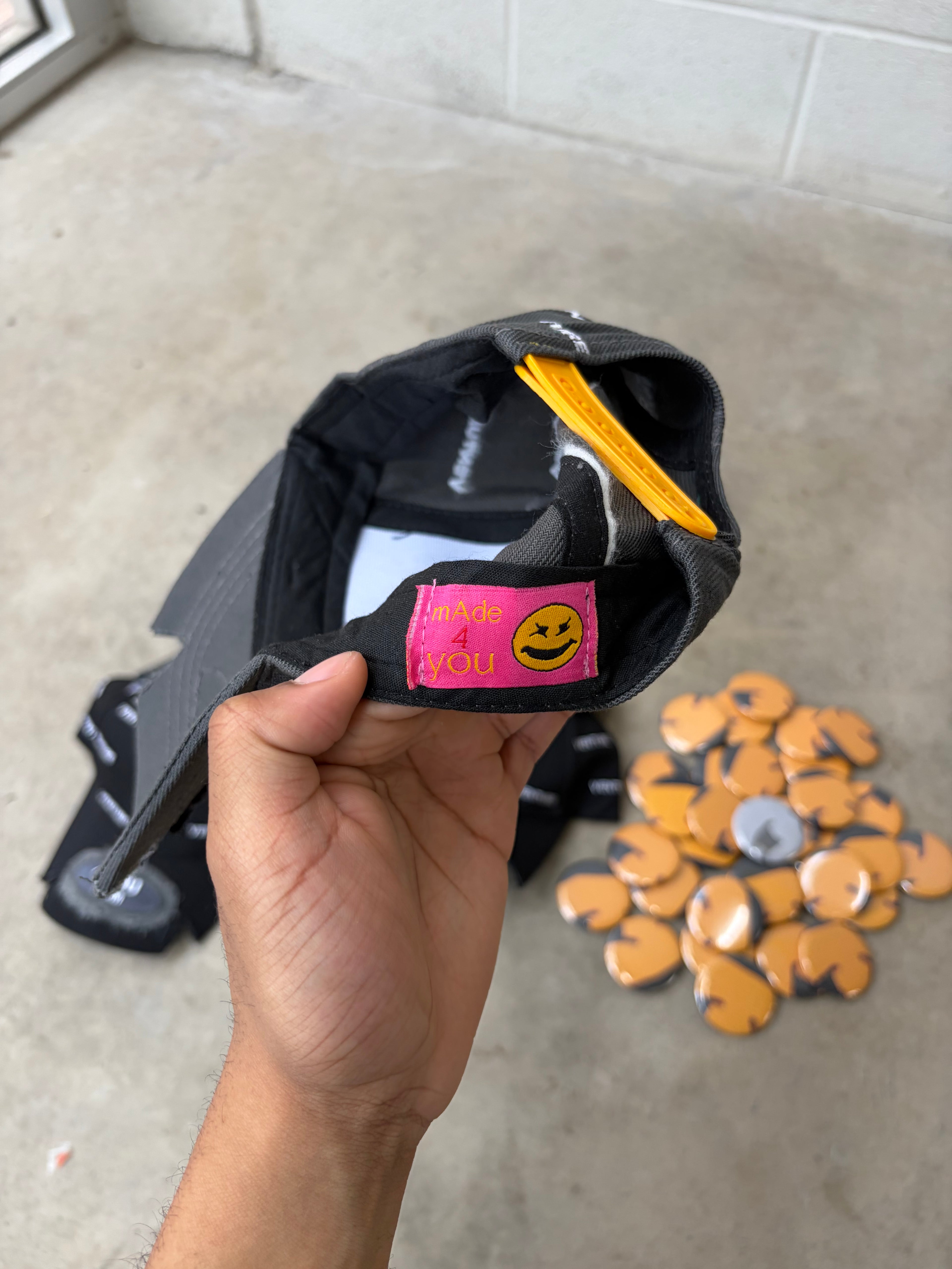 "Out Loud" Grey Cap + Custom Pin Set