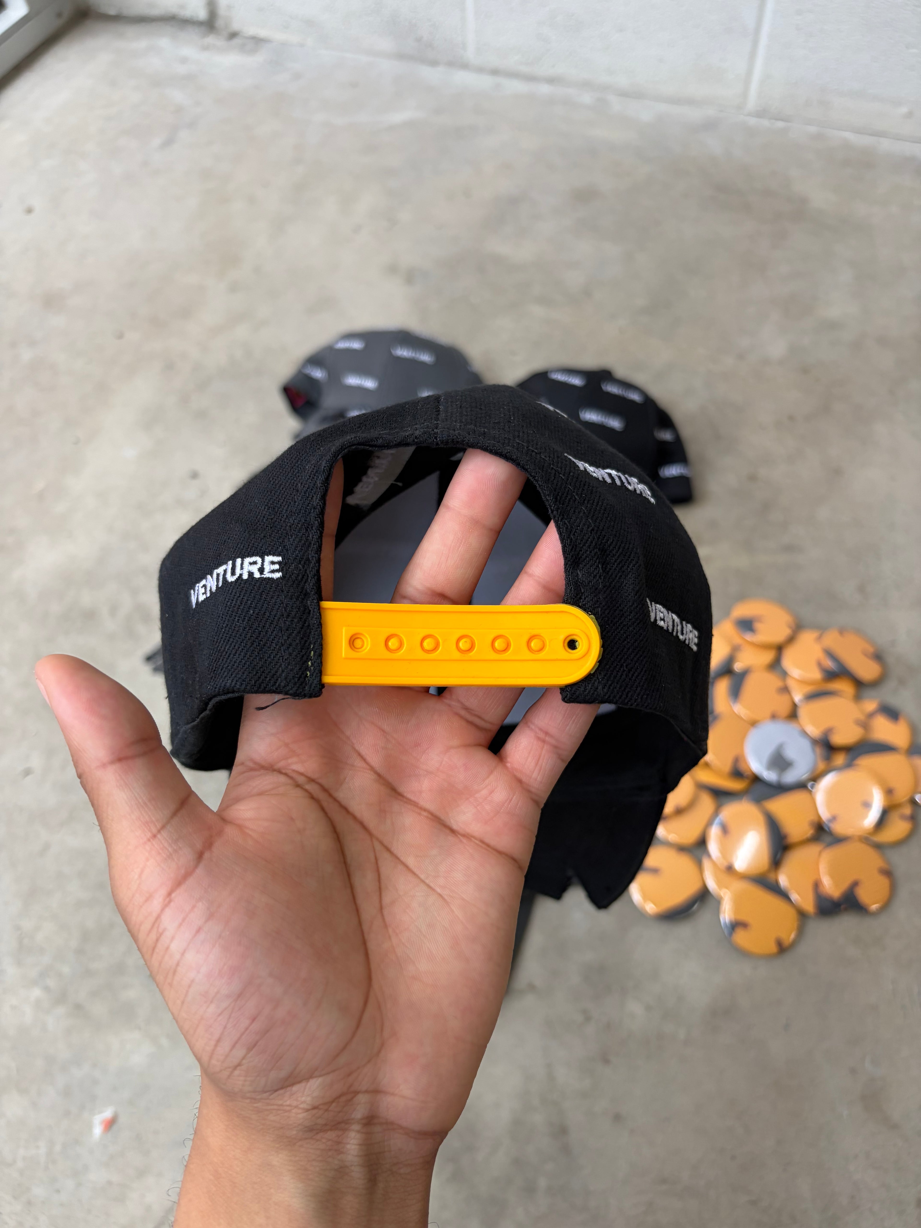 "Out Loud" Black Cap + Custom Pin Set