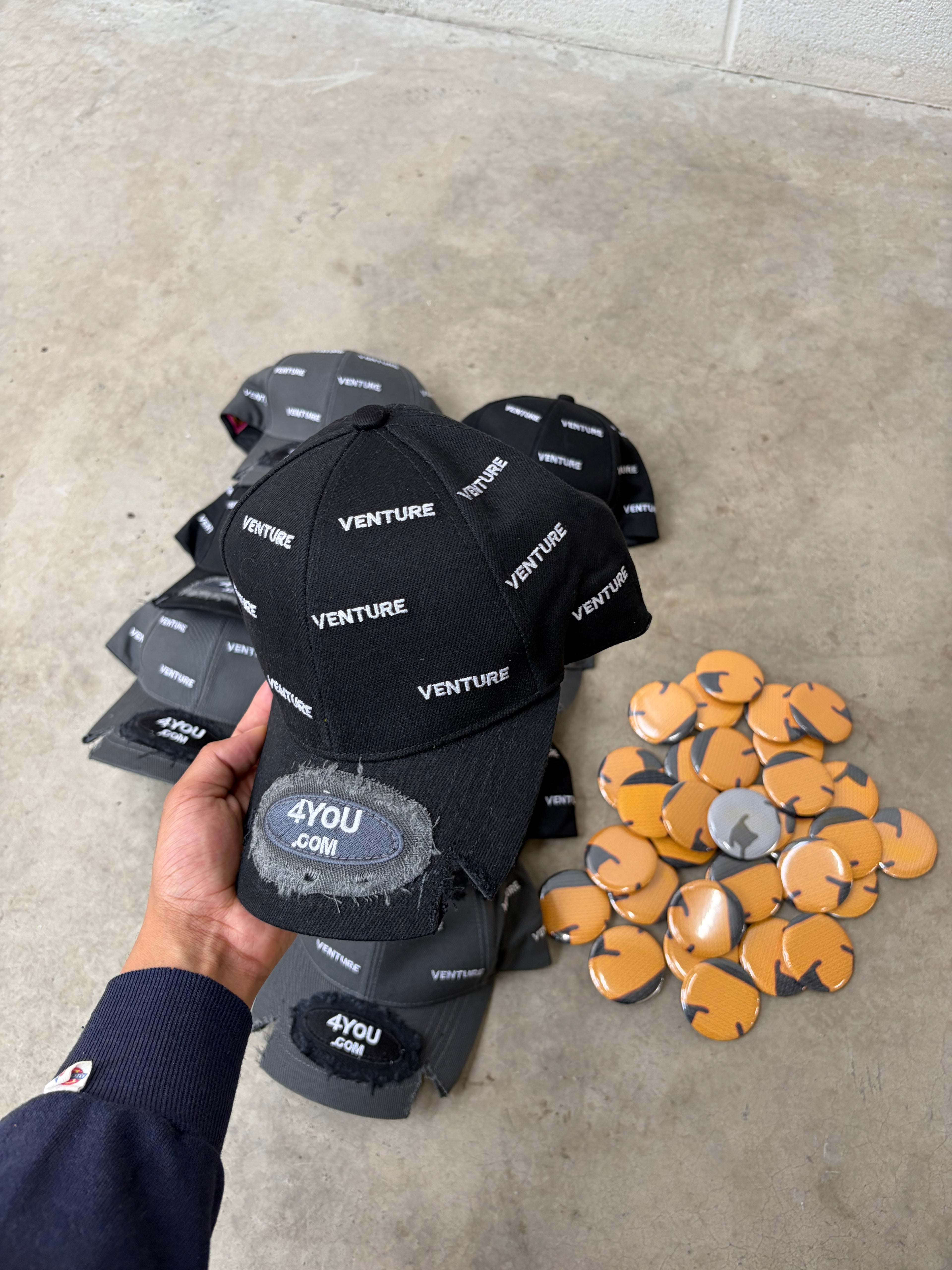 "Out Loud" Black Cap + Custom Pin Set